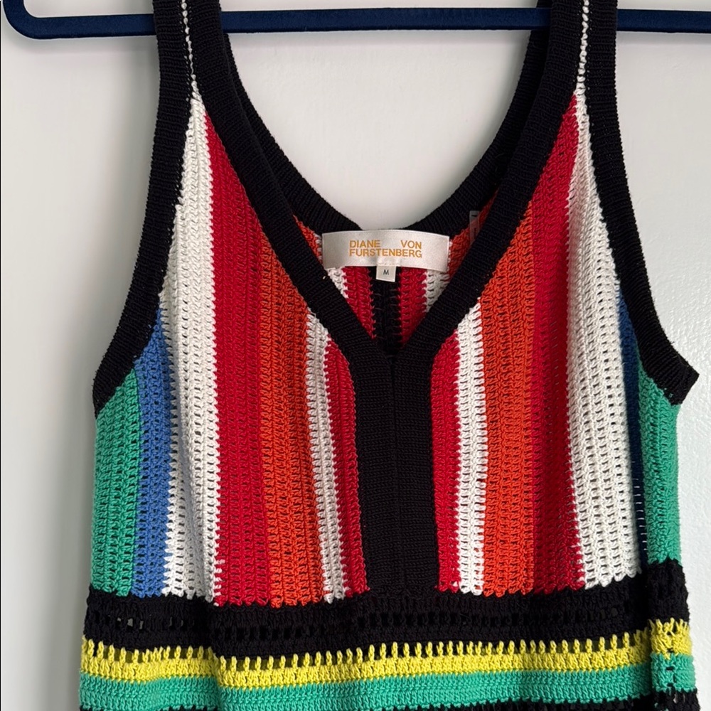 Diane Von Furstenberg Rainbow Knit Coverup Dress - Picture 3 of 5